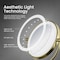 Kibi Circular LED Free Standing Magnifying Make Up Mirror - Brushed Gold KMM104BG - alternate 5